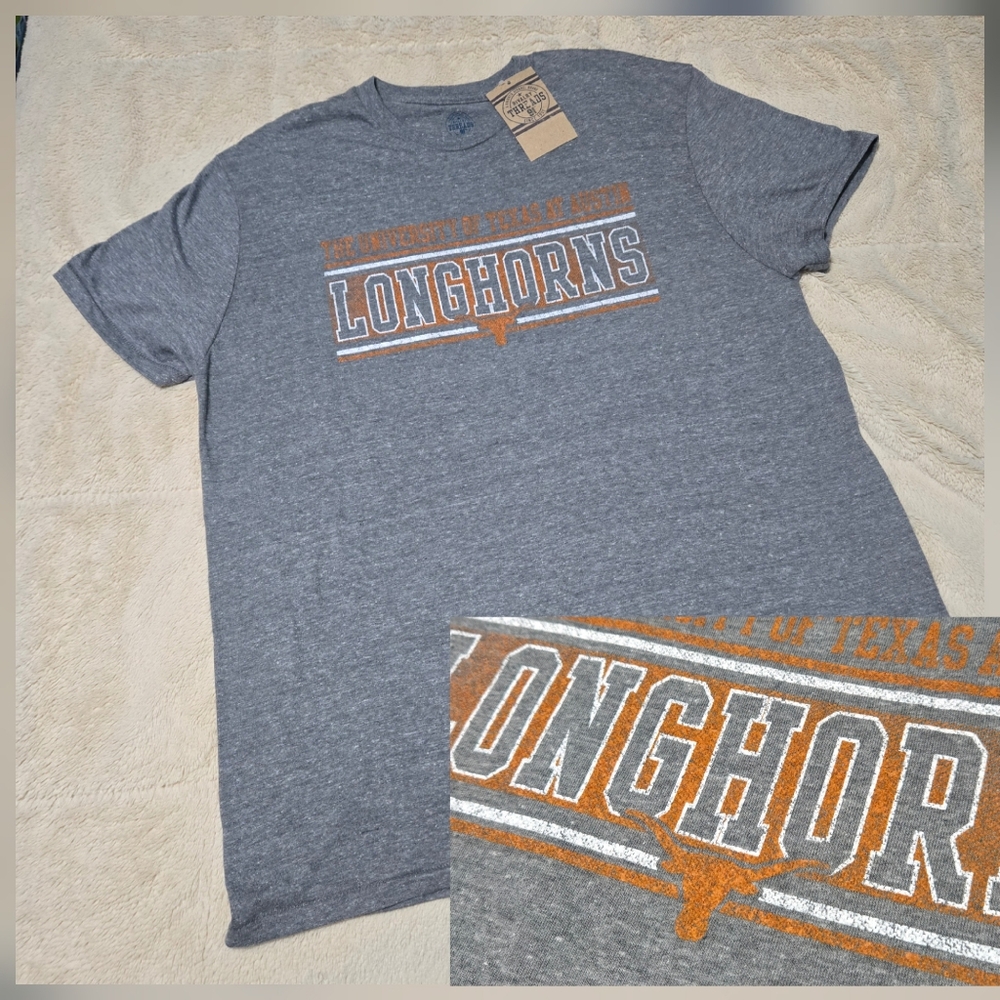Ncaa Texas Longhorns Women's Short Sleeve Gray T-shirt, XL  NEW